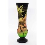 A DAUM CAMEO VASE WITH GRAPEVINES Daum freres, Nancy circa 1900 Multi-layered glass with