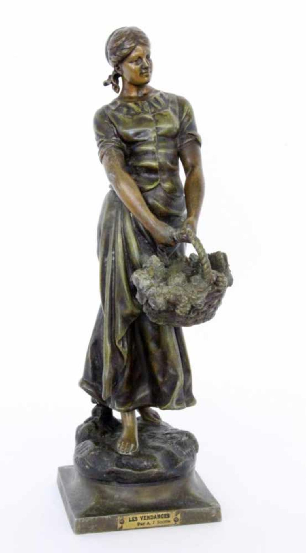 (After) A.J. Scotte French sculptor circa 1867 - 1925 Les Vendanges. Allegory of the