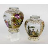 A PAIR OF VASES Helena Wolfsohn, Dresden circa 1900 Baluster shape with rich gold
