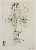 JANSSEN, HORST 1929 - Hamburg - 1995 Self-portrait 1976. Etching, signed, dated and