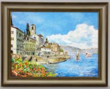 PETERS, GUSTAV Rottenburg 20th century Brissago on Lake Maggiore. Oil on panel, signed.