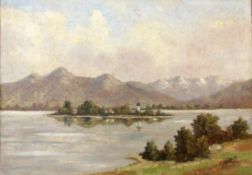 JOOS, ADOLF 1903 - 1974 The Fraueninsel on Lake Chiemsee. Oil on panel, signed. 50 x 70