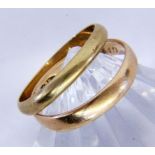 A PAIR OF WEDDING RINGS 585/000 yellow gold. Ring size 58, gross weight approx. 5 grams.