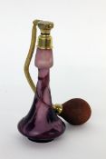''A GALLE PERFUME SPRAYER Emile Galle, Nancy circa 1910 Violet flashed glass with etched