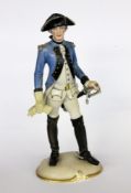 A SWISS OFFICER Nymphenburg circa 1929/30 Polychrome painted figure of an officer from the