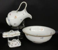 A LARGE WASH SET Meissen circa 1900 4 pieces, consisting of wash bowl, diameter 41 cm,