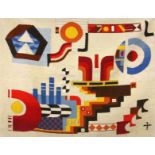 AN ARTIST CARPET BY INES MACK ''Nautica'', 1982. 150 x 115 cm. With original invoice for