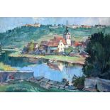 GLUCKER, EMIL 1896 - Bad Cannstatt - 1971 Bachlingen by Langenburg. Oil on canvas, signed