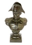 NAPOLEON BONAPARTE France circa 1900 Dark patinated bronze bust of the French emperor. 19