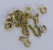 A LOT OF 6 NECKLACE CLASPS 585/000 yellow gold. Approx. 2.3 grams. Includes a bracelet,