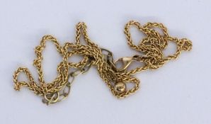 A NECKLACE 585/000 yellow gold. 45 cm long + 7 cm extension. Approx. 8.6 grams. Keywords: