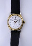 A BULOVA LADIES WRISTWATCH Gold-plated case. Automatic movement with 25 jewels, date,