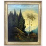 CUBERLI, PETER OTTO 20th century Black Forest Landscape. Oil on panel, signed. 79 x 72 cm,