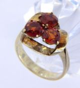 A LADIES RING 585/000 yellow gold with Madeira citrine. Ring size 57, gross weight approx.