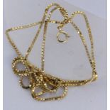 A NECKLACE 585/000 yellow gold. 69 cm long, approx. 9.8 grams. Keywords: jewellery,