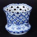 A CUP ''MUSSELMALET'' Royal Copenhagen. Full lace, blue painting. Maker's mark. 7 cm high.