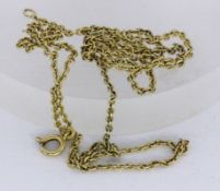 A NECKLACE 333/000 yellow gold. 60 cm long, approx. 5.3 grams. Keywords: jewellery,
