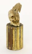 ''MEMENTO MORI 18th/19th century A skull eaten by a crow. Object from a curiosity cabinet,