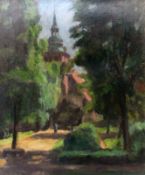 MARTIN, WILHELM 1894 - Weingarten in Baden - 1969 St. Michael's Church in Luneburg. Oil on