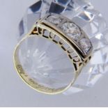 ART DECO BRILLANTRING585/000 Gelbgold mit einem Brillant-Solitär im Altschliff von ca. 1,25ct, ca.