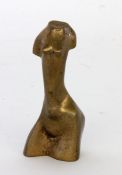 WEIBLICHER TORSOBronze. Bez.: inu. H.10cmFEMALE TORSO Bronze. Inscribed: inu. 10 cm high.