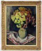 BÄUERLE, HERMANNStuttgart 1886 - 1972 Blumen in der Vase. Öl/Lwd., monogrammiert und datiert: (19)