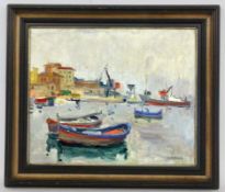 CALLÉ, LUCIENNanterre 1909 - 1988 Hafen von Saint-Cyr. Öl/Lwd., signiert. 38x46cm, Ra. Lit.: