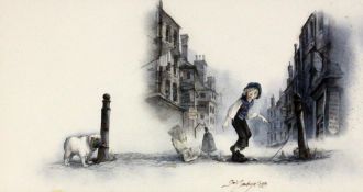 EISENBURGER, DORISgeb. 1966 in Rumänien, tätig in München Oliver Twist. Aquarell, signiert und