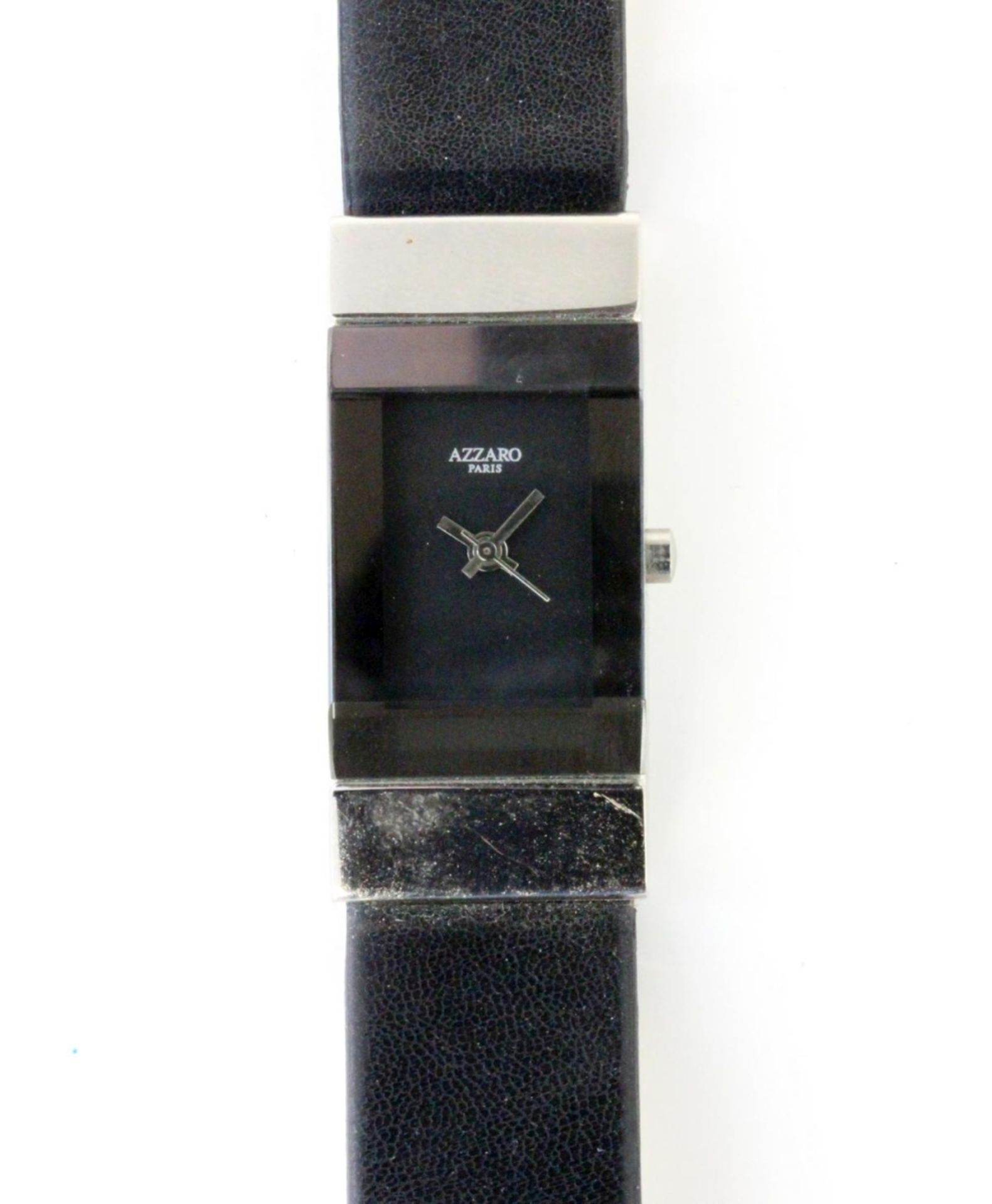 AZZARO DESIGNER ARMBANDUHRParis. Quartzwerk, originales Lederband.AN AZZARO DESIGNER WRISTWATCH