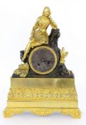 PENDULEChaumont, Paris um 1820 Figurenuhr aus der Zeit der Restauration. Mit vollplastischer Figur