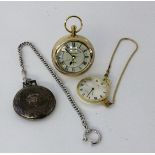 LOT VON 3 TASCHENUHRENDugena, Stowa und Roger LascellesA LOT OF 3 POCKET WATCHES Dugena, Stowa and