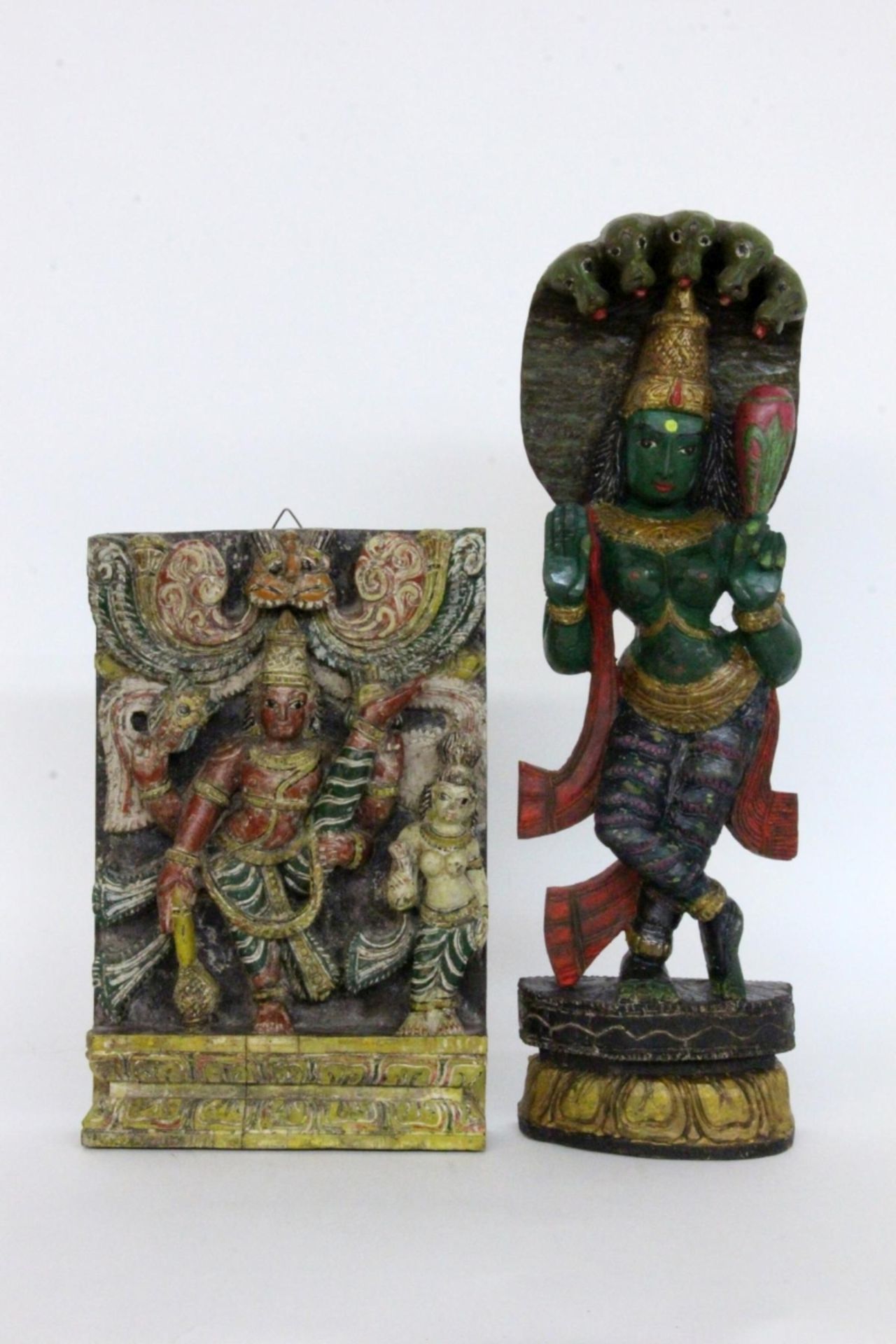 ZWEI INDISCHE GÖTTERFIGUREN