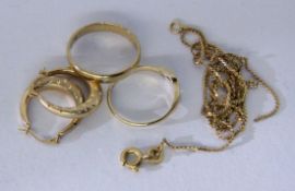 LOT VON 4 TEILEN GOLDSCHMUCK.