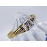 ART DECO DAMENRING MIT BRILLANT