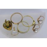 LOT VON 6 TEILEN GOLDSCHMUCK