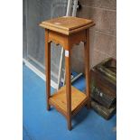 EDWARDIAN GOLDEN OAK PLANT STAND