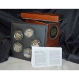 Peter Scott, British Birds, a boxed set of thirty-five sterling silver medallions by John Pinches,