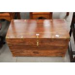 HARDWOOD & BRASS MOUNTED STORAGE BOX