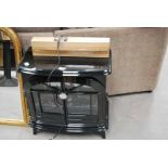 BLACK ELECTRIC WOOD BURNER TYPE STOVE