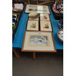 GEOFF ROLLINSON, 4 PENCIL SIGNED PRINTS DEPICTING GARDEN BIRDS & 2 PRINTS DEPICTING SWANS IN