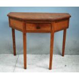 Alan Grainger (Acorn Man) of Brandsby, an oak Credence style Side Table, adzed trapezoidal top,