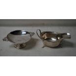 An Art Deco silver two-handled bon bon dish, 2.88oz of footed circular form and an Edward VIII