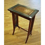 A small Table with a boulle style top, would make a side or lamp table with slatted sides in