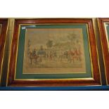A set of four coloured aquatints 'Tom Moody' depicting 19th century Hunt Scenes, 39cm by 54cm. In