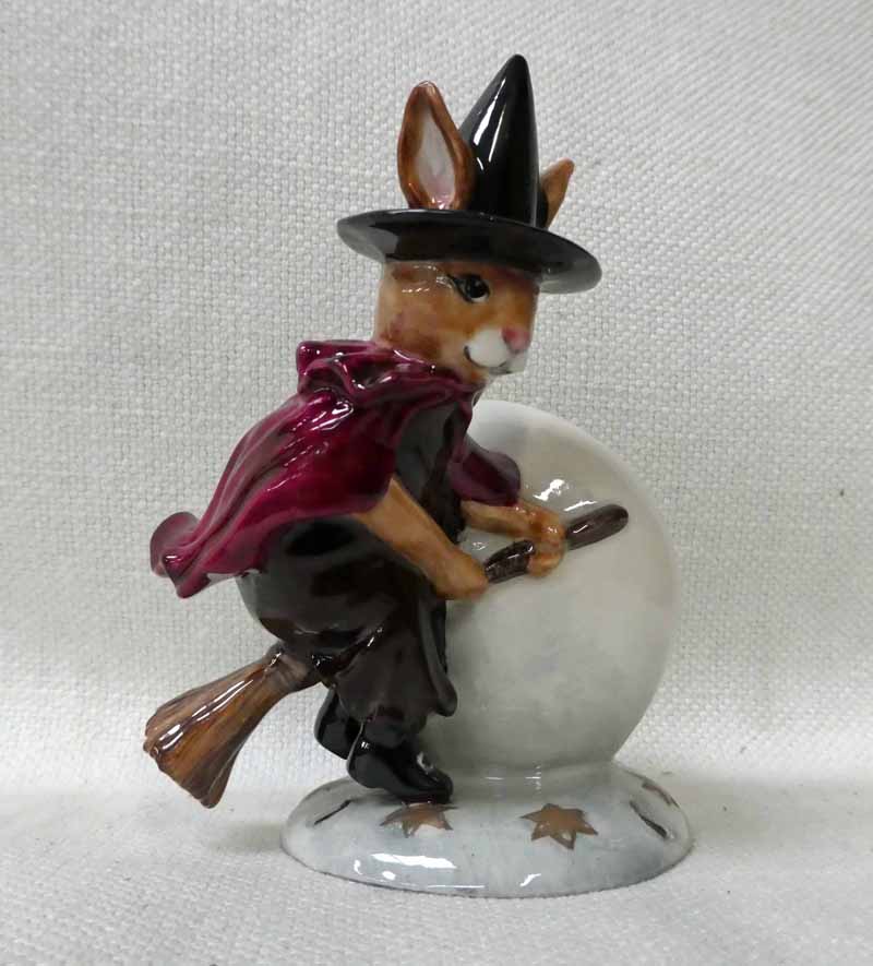 A Royal Doulton Bunnykins figure, Trick or Treat in Prototype Colourway, not for Resale Backstamp,