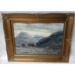 John Hamilton Glass (Scottish 1820-1885) Trossachs Landscape with Blackface Sheep, watercolour