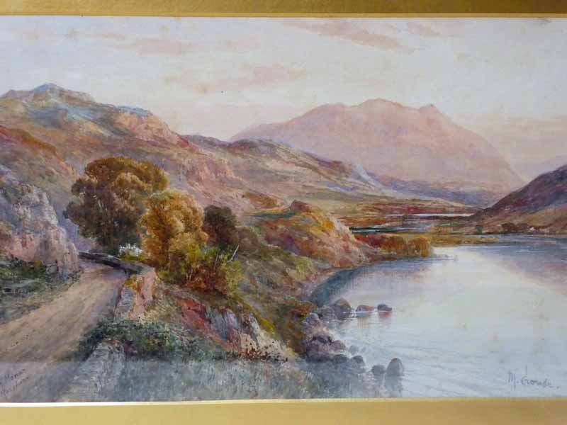 M Grouse (late 19th/early 20th century) Loch Monar Rosshire signed watercolour