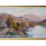 M Grouse (late 19th/early 20th century) Loch Monar Rosshire signed watercolour
