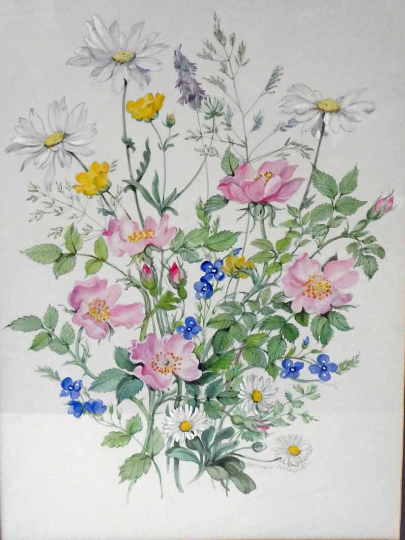 Patience Arnold (1901-1992) Still Life Spring Flowers, signed watercolour, 31cm by 22cm