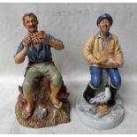 A Royal Doulton pottery Figure, The Seafarer, HN2455, in matt finish, 23cm high and another